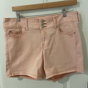 Blushing Pink Shorts with Rose Gold Stitching